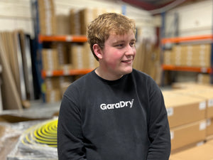 Photo of warehouse operative David Prescott in the GaraDry warehouse