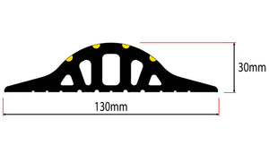 Illustration showing the measurements 30mm garage door rain guard