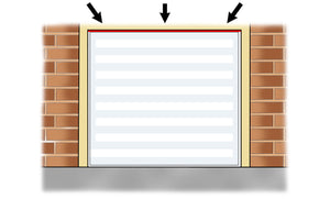 Diagram which shows exactly where a garage door top seal goes on a garage door